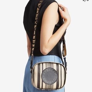 Stella McCartney Raffia Crossbody Camera Bag